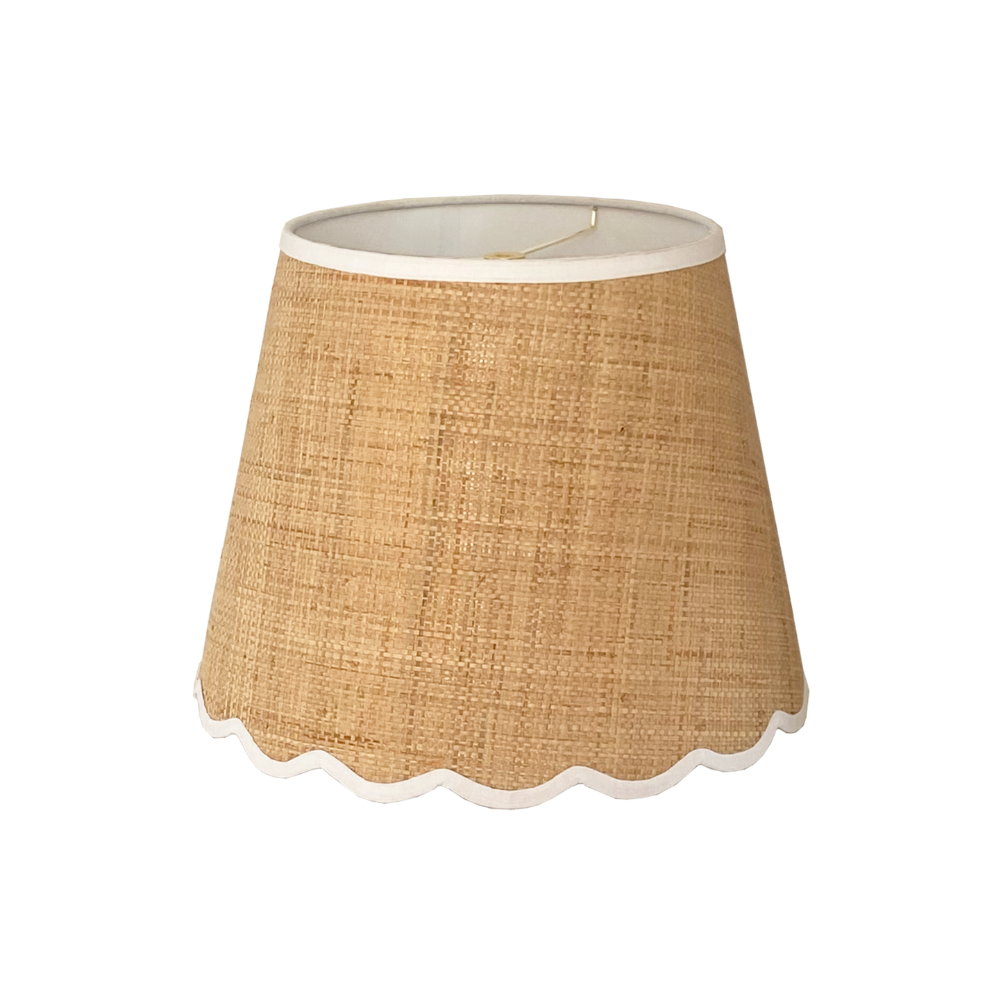 Large Scalloped Raffia Lamp Shade - Multiple Color Options